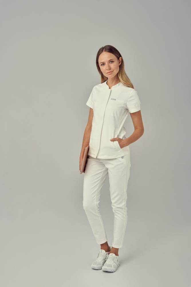 Bluza Medyczna Damska – Scrubs Classy Ecru