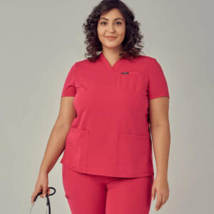 Bluza Medyczna Damska – Scrubs Comfy Burgundy