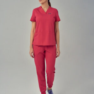 Bluza Medyczna Damska – Scrubs Comfy Burgundy