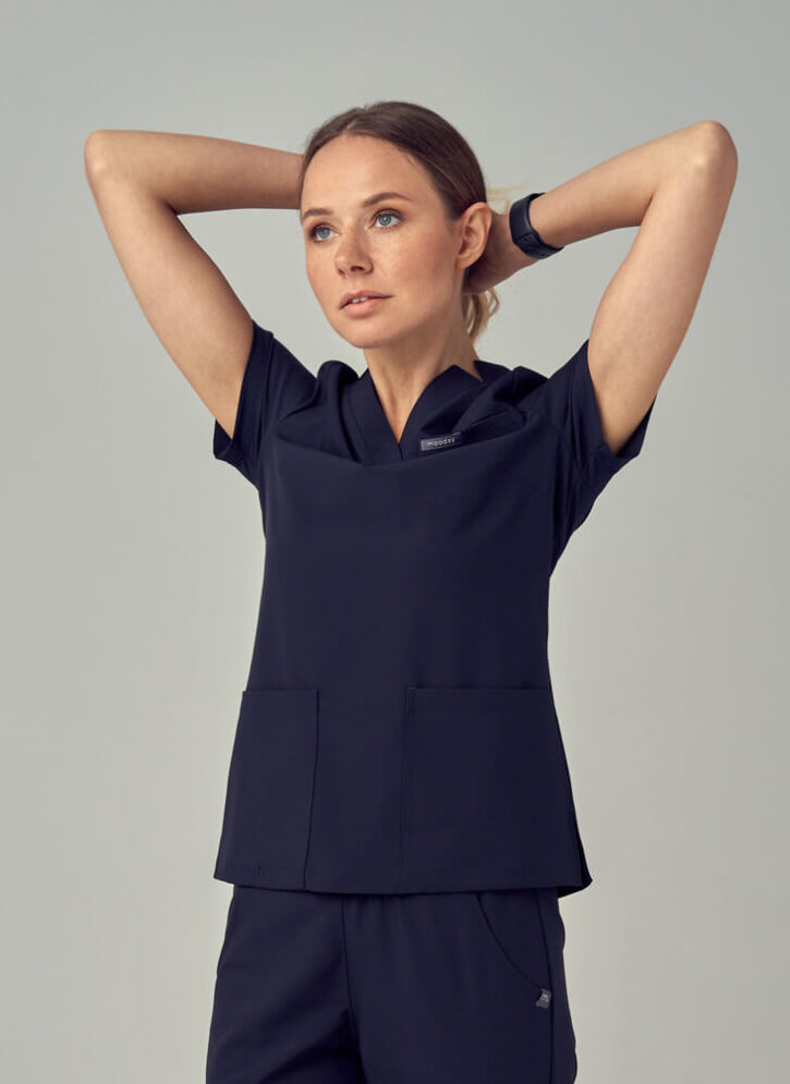 Bluza Medyczna Damska – Scrubs Comfy Graphite