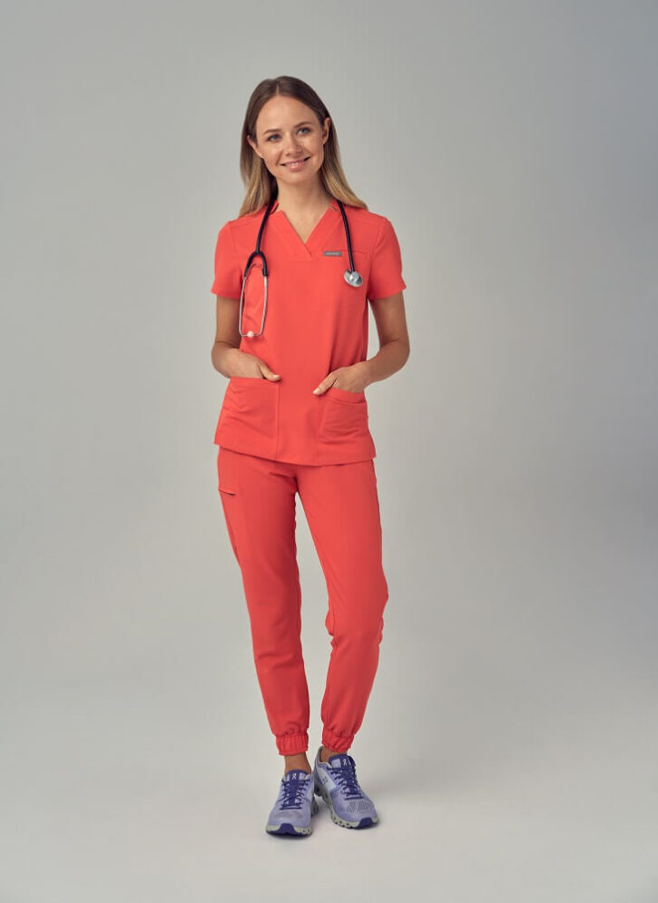 Bluza Medyczna Damska – Scrubs Comfy Strawberry