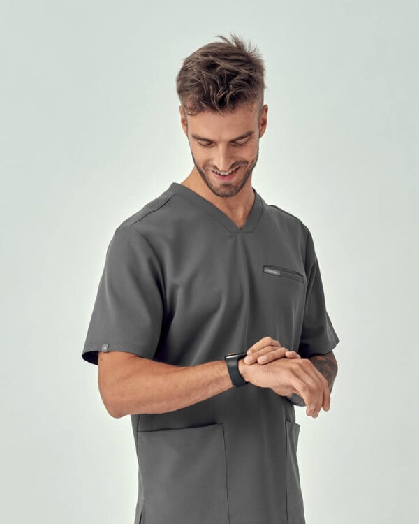 Bluza Medyczna Męska – Scrubs Sporty Gray