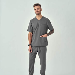 Bluza Medyczna Męska – Scrubs Sporty Gray