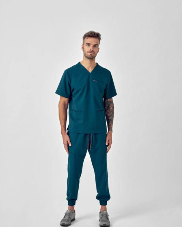 Bluza Medyczna Męska – Scrubs Sporty Green