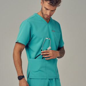 Bluza Medyczna Męska – Scrubs Sporty Mint