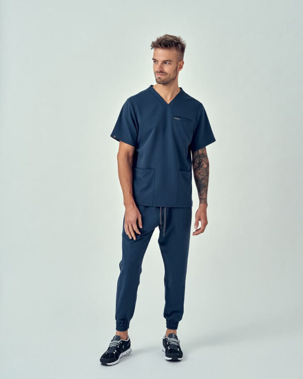 Bluza Medyczna Męska – Scrubs Sporty Navy