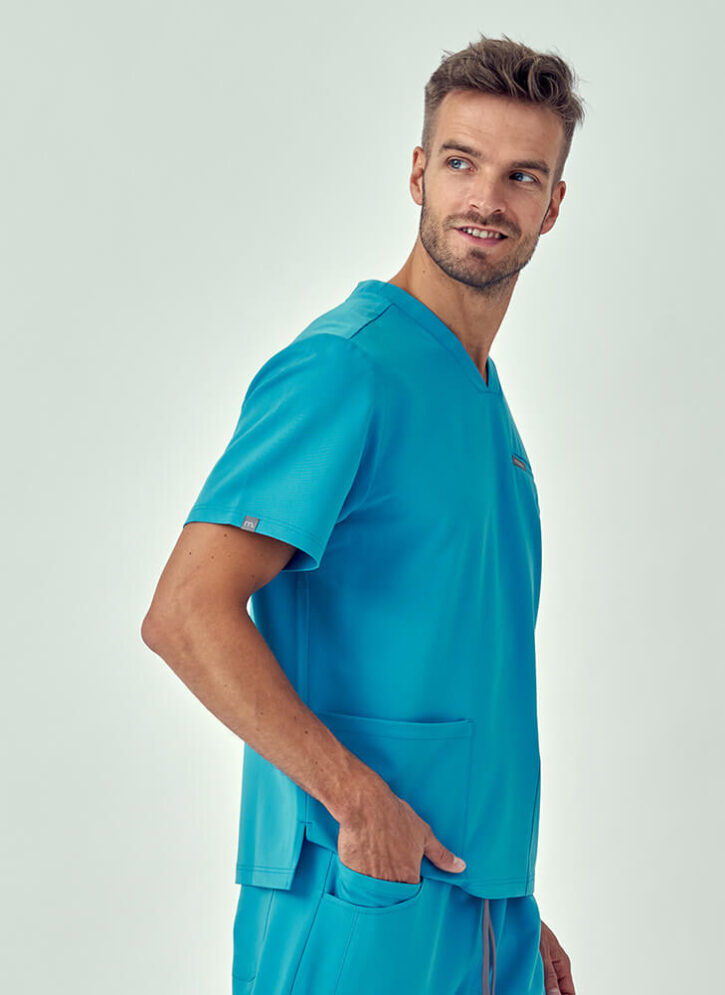 Bluza Medyczna Męska – Scrubs Sporty Ocean