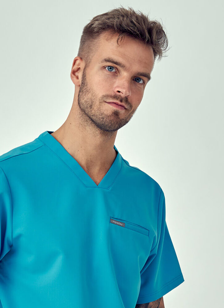 Bluza Medyczna Męska – Scrubs Sporty Ocean