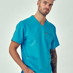 Bluza Medyczna Męska – Scrubs Sporty Ocean