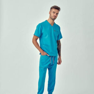 Bluza Medyczna Męska – Scrubs Sporty Ocean