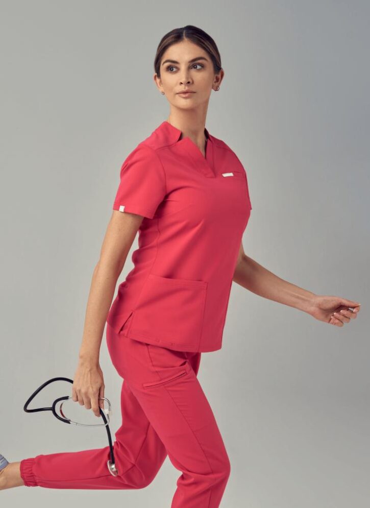 Spodnie Medyczne Damskie – Scrubs Comfy Cherry