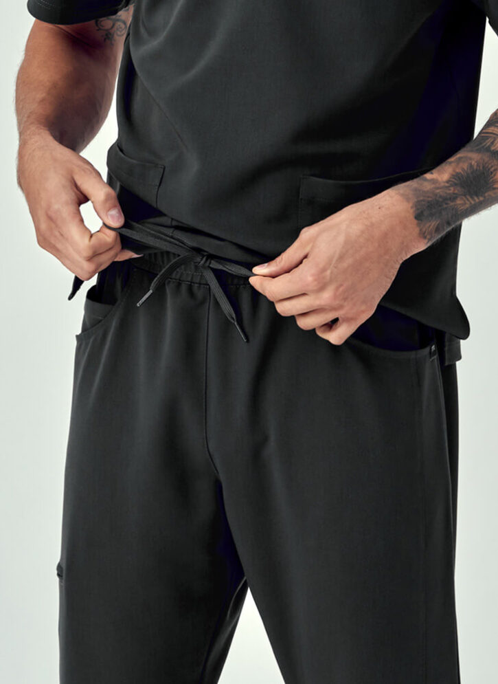 Pánské zdravotní kalhoty - Scrubs Sporty Black