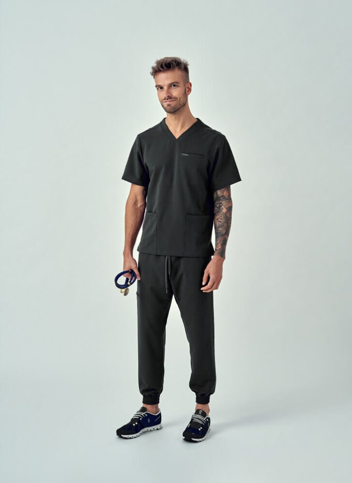 Pánské zdravotní kalhoty - Scrubs Sporty Black