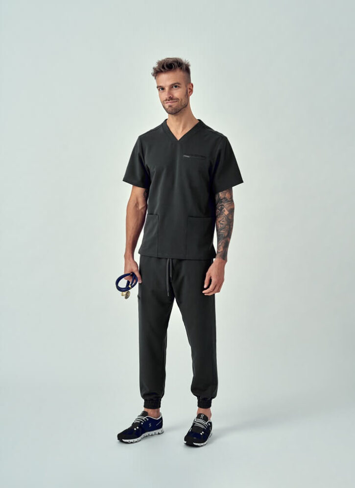 Spodnie Medyczne Męskie – Scrubs Sporty Black