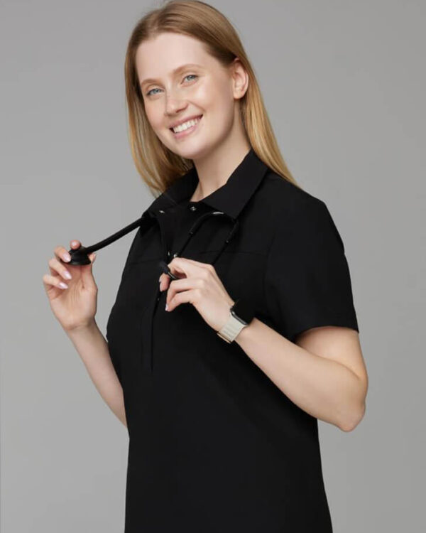 Bluza damska medyczna polo black