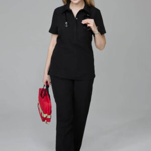 Bluza damska medyczna polo black