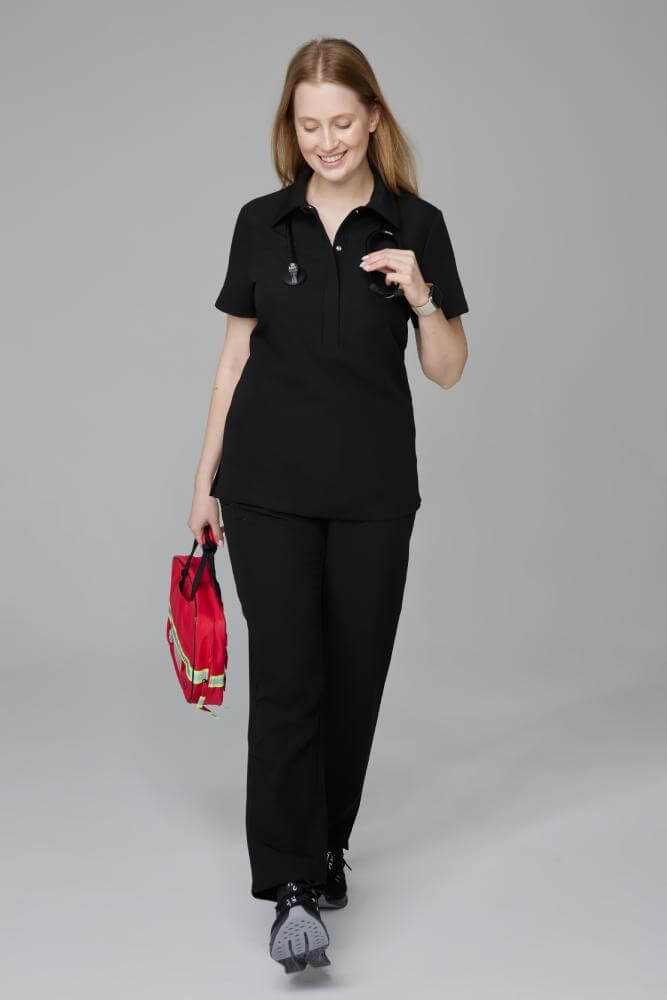 Bluza damska medyczna polo black