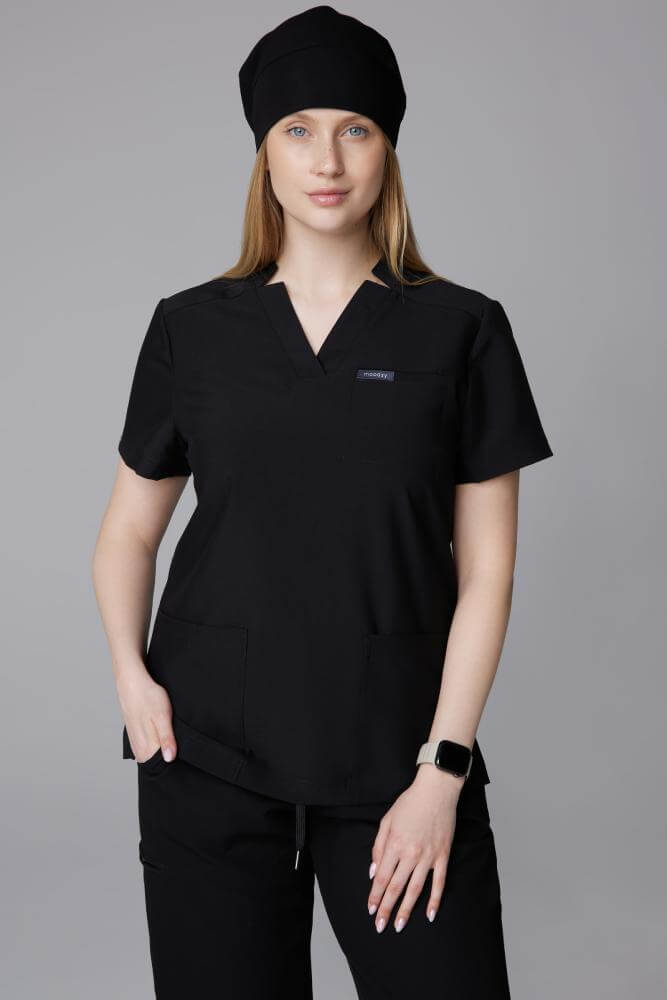 Bluza damska medyczna polo black