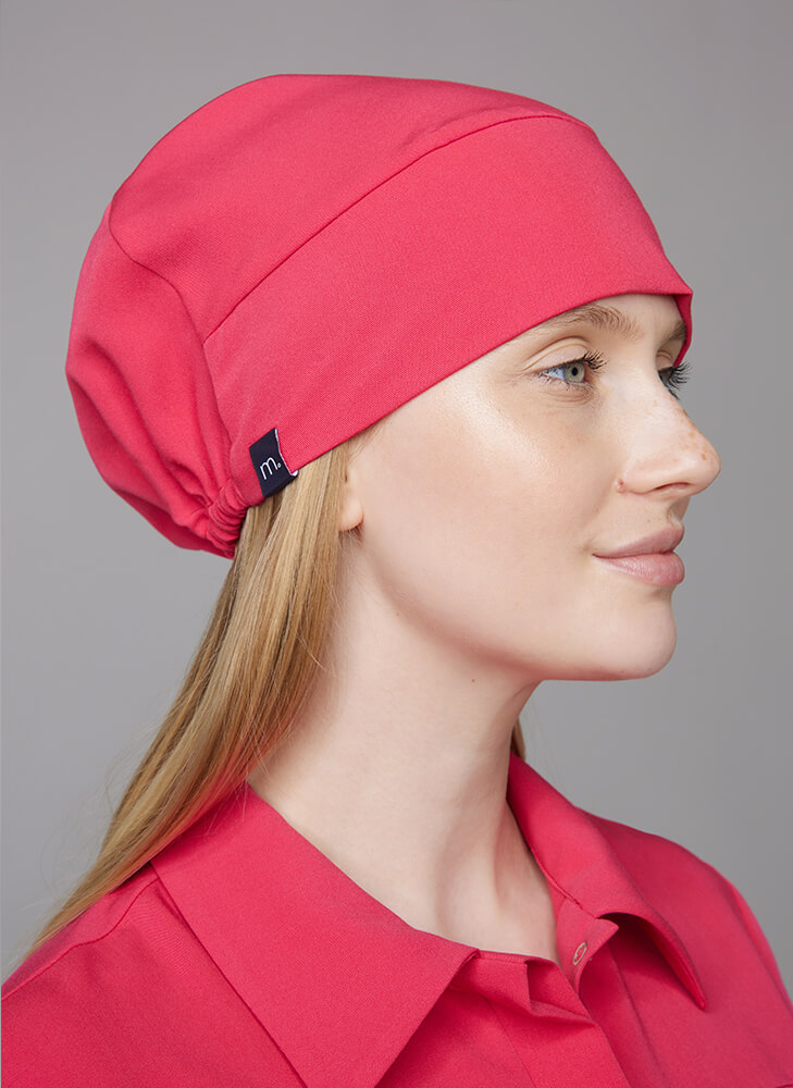 Czepek medyczny damski cherry